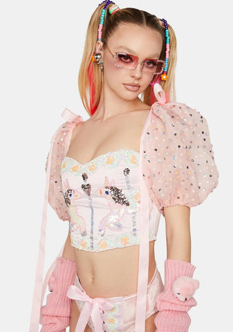 Pink Sideshow Princess Bodice