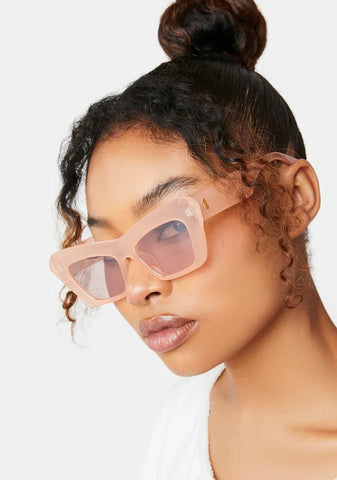 Bella Pink Mirrored Sunglasses