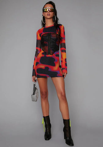 Heatin' Up Mesh Dress