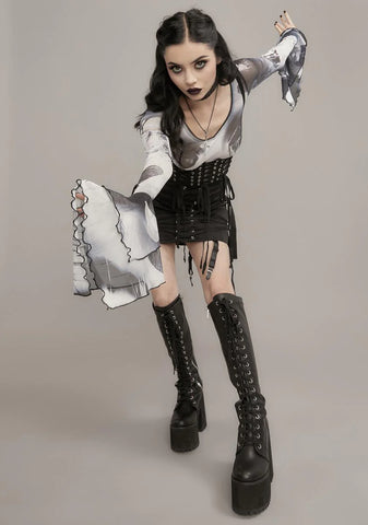 Tragic Accident Printed Blouse