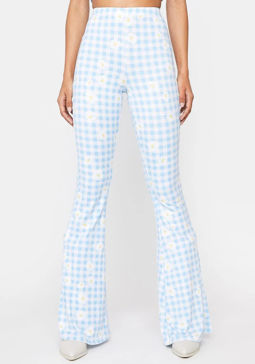 Cornflower Get Your Fix Flare Pants