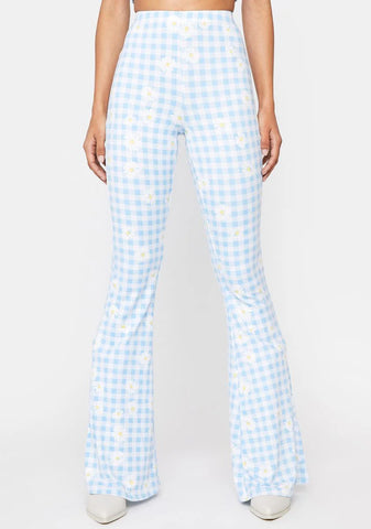 Cornflower Get Your Fix Flare Pants