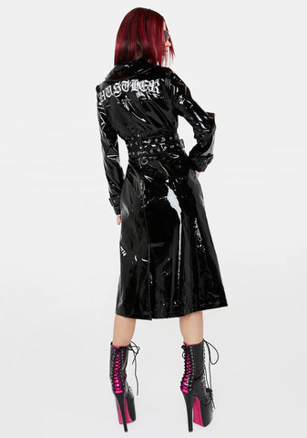 Sneaky Link Vinyl Trench Coat