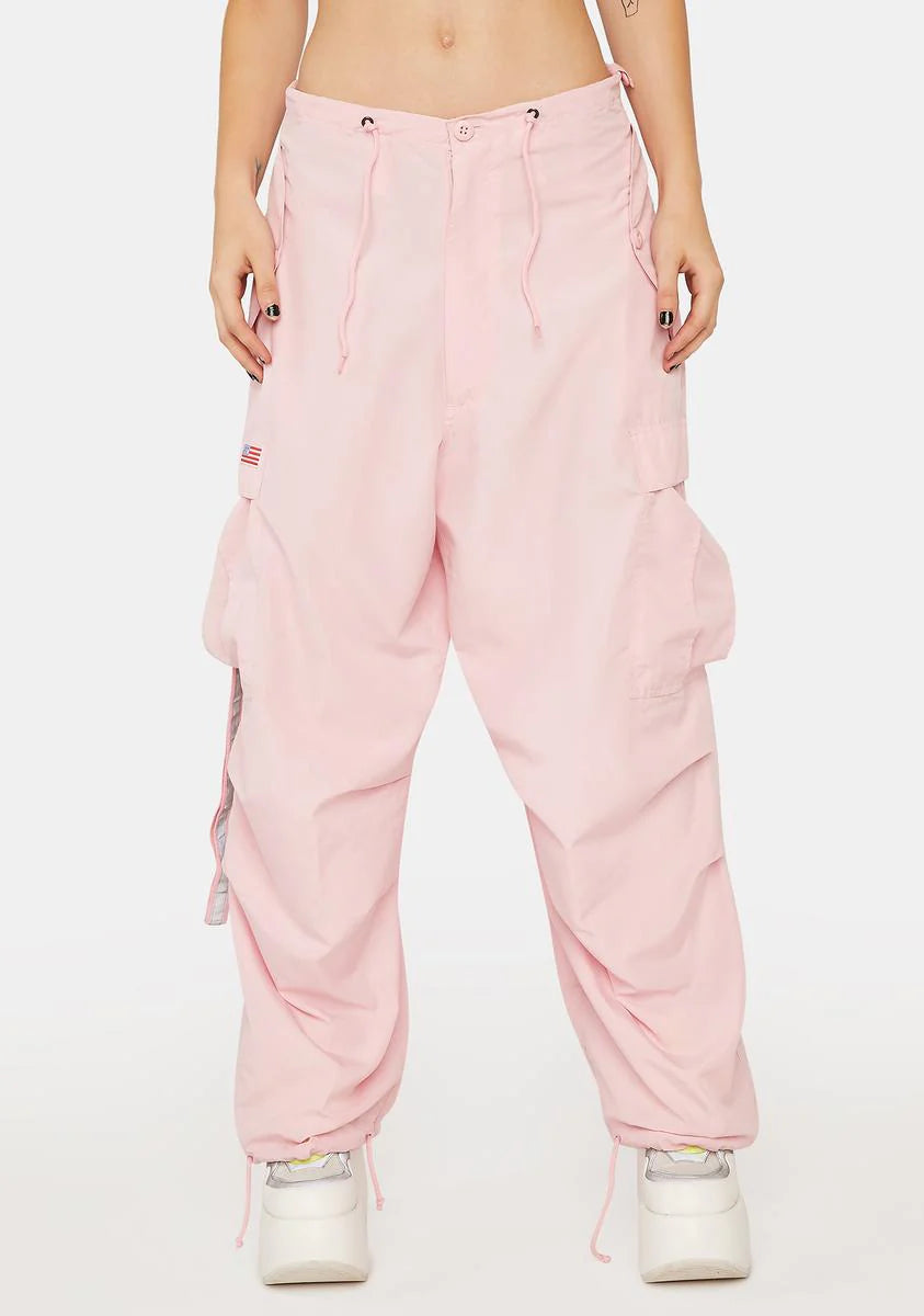 Light Pink Silky Wind Pants