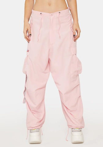 Light Pink Silky Wind Pants