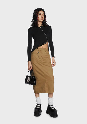 Totally Uninterested Cropped Sweater