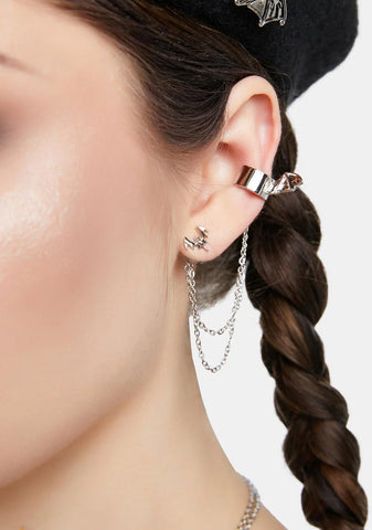 Endless Flight Cuff Earrings