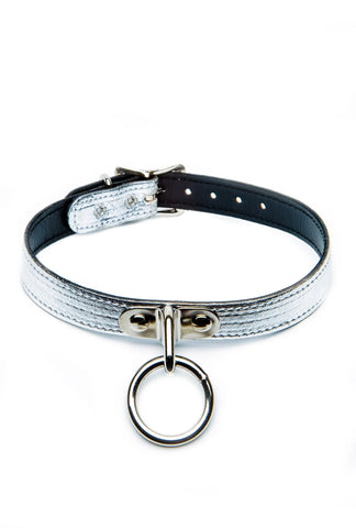 Ogasm O-Ring Collar Choker - White