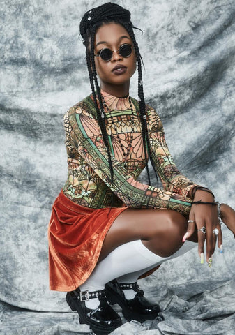 Malice Palace Mock Neck Top