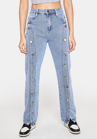 It's All Casual Button Jeans