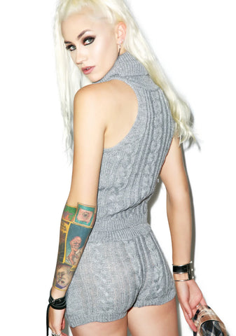 Sophie Cable Knit Shorts - Green