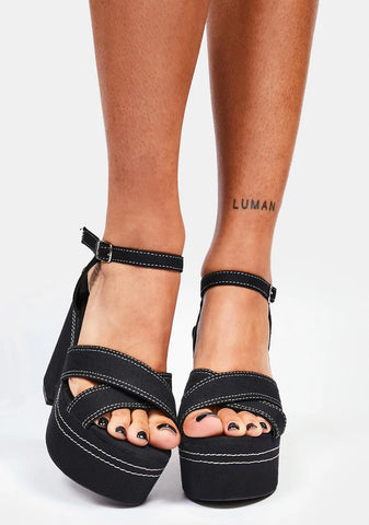 Biding My Time Platform Heels