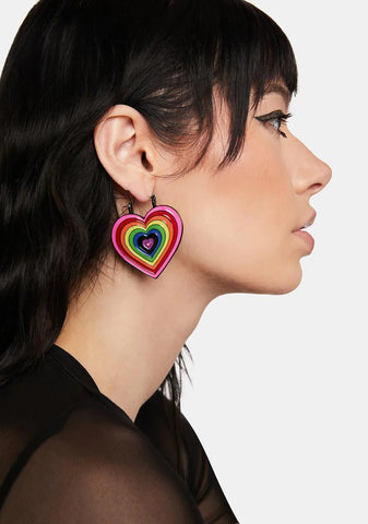 Layers To Love Heart Earrings