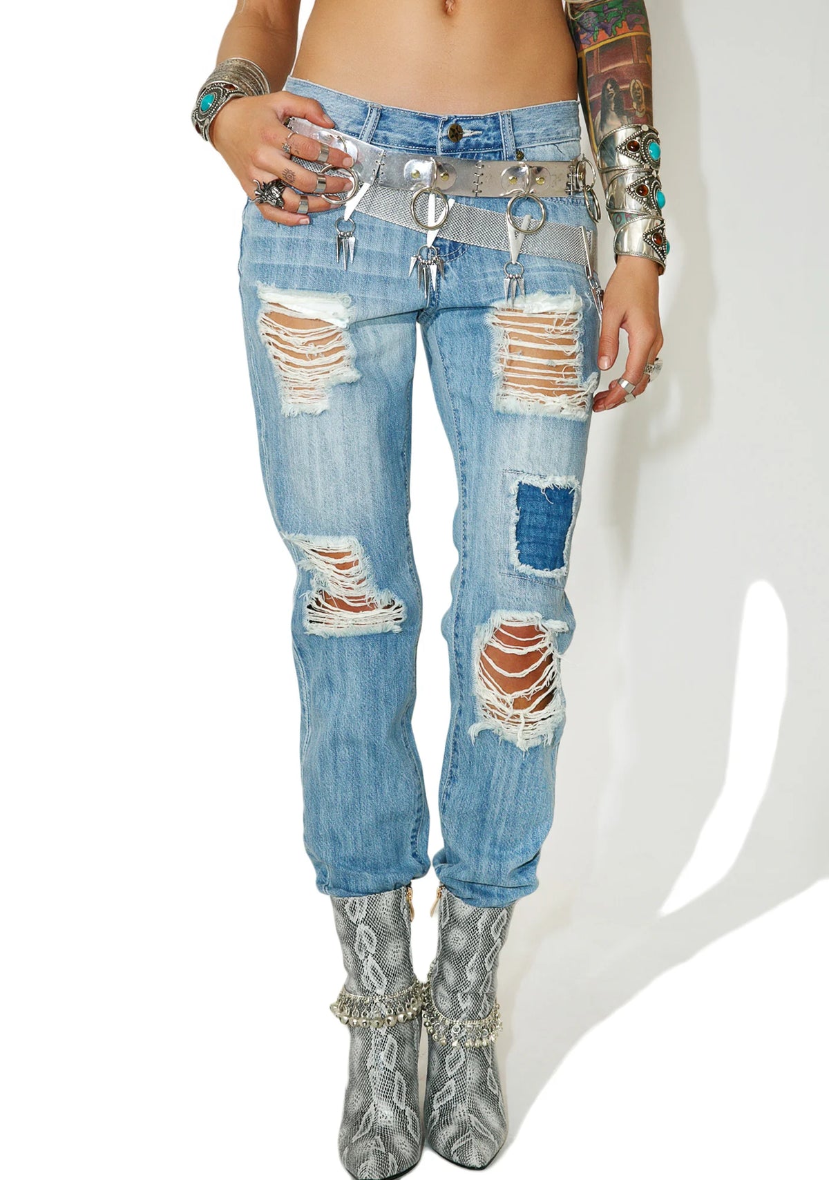 Chazz Distressed Denim Jeans