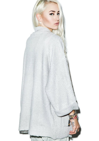 Essentials Slouch Cardigan - Light Gray