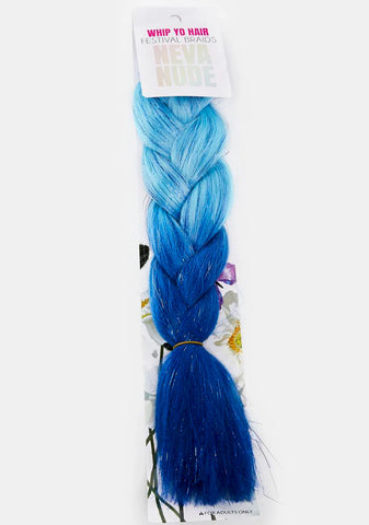 Blue Jumbo Braid With Tinsel