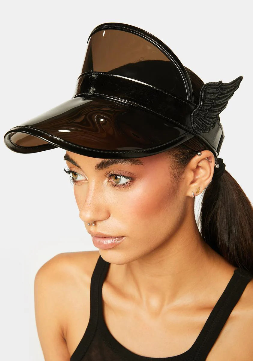 Metallic Black RetroElectric Wings Visor