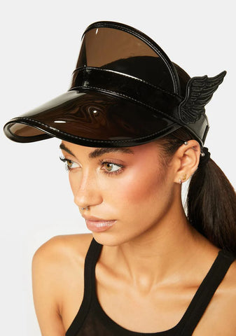 Metallic Black RetroElectric Wings Visor