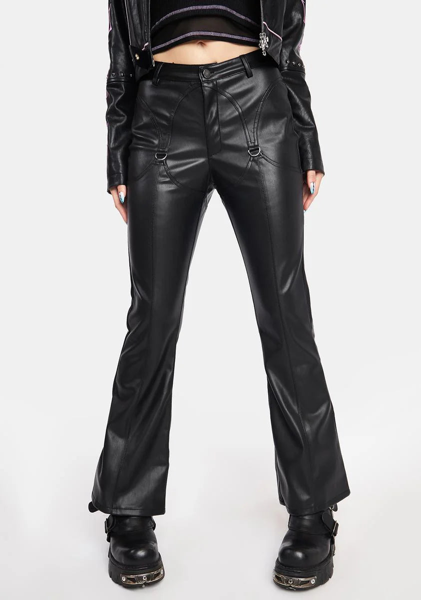 Aesthetically Teasing Chap Flare Pants