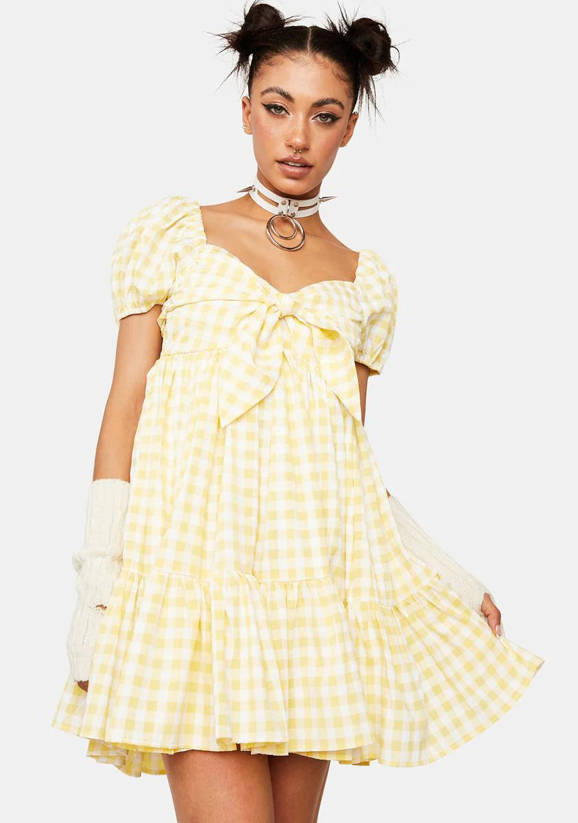 Picnic Princess Gingham Mini Dress