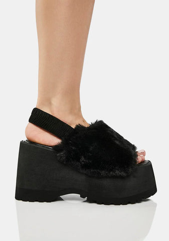 Paladin Faux Fur Sandals