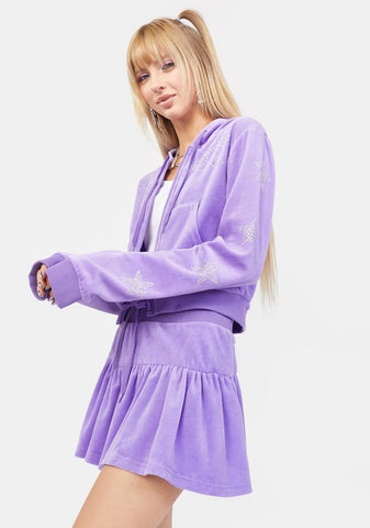 Made U Wow Velour Star Hoodie