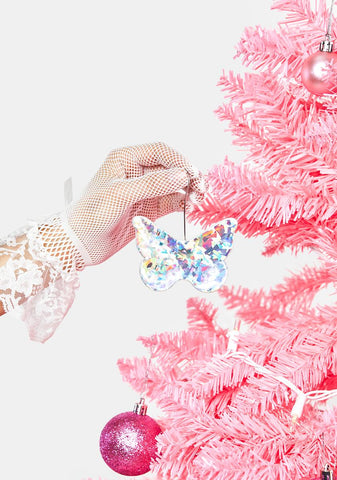 Vapor Waves 3-Pack Butterfly Ornaments