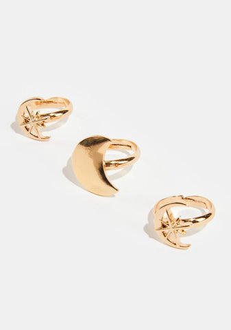 Lunar Phase Ring Set