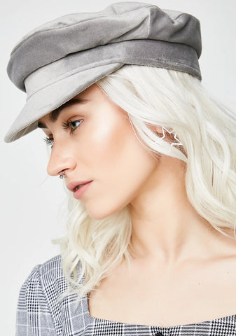 Luna Lone Wolf Velvet Biker Hat