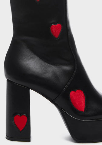 Wide Fit Jam Tarts Platform Boots