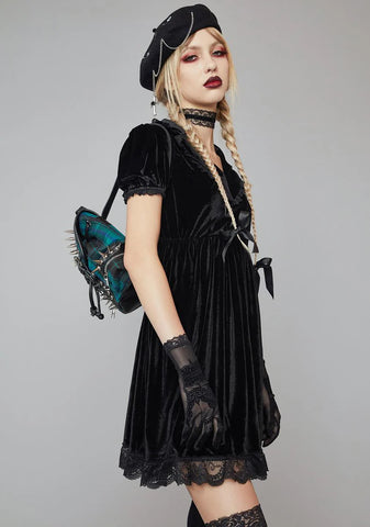 Universal Untruth Velvet Mini Dress