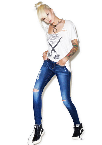 Dylan Distressed Skinny Jeans