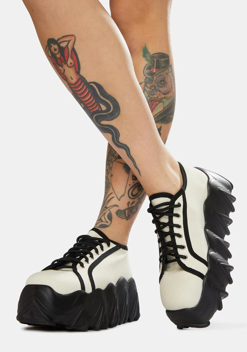 White Easy Life Chunky Platform Sneakers