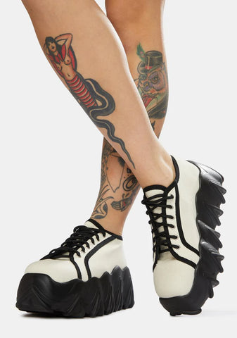 White Easy Life Chunky Platform Sneakers