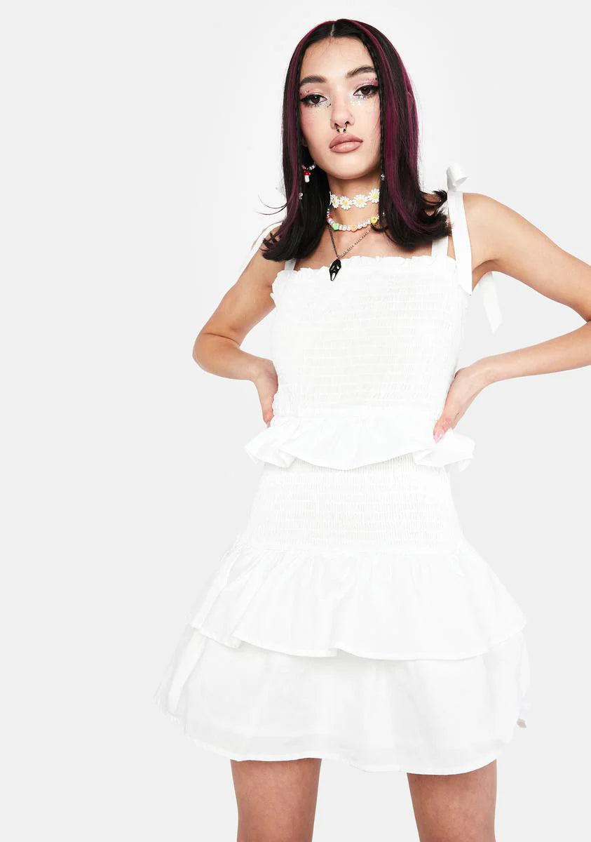 Skylark Fun Shirred Mini Dress