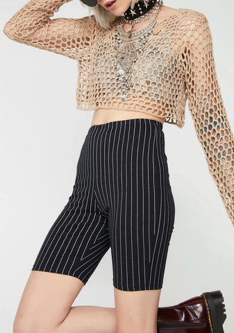 Pinstripe Cycle Shorts