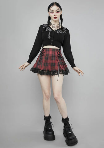 Web Obsessed Embroidered Cardigan