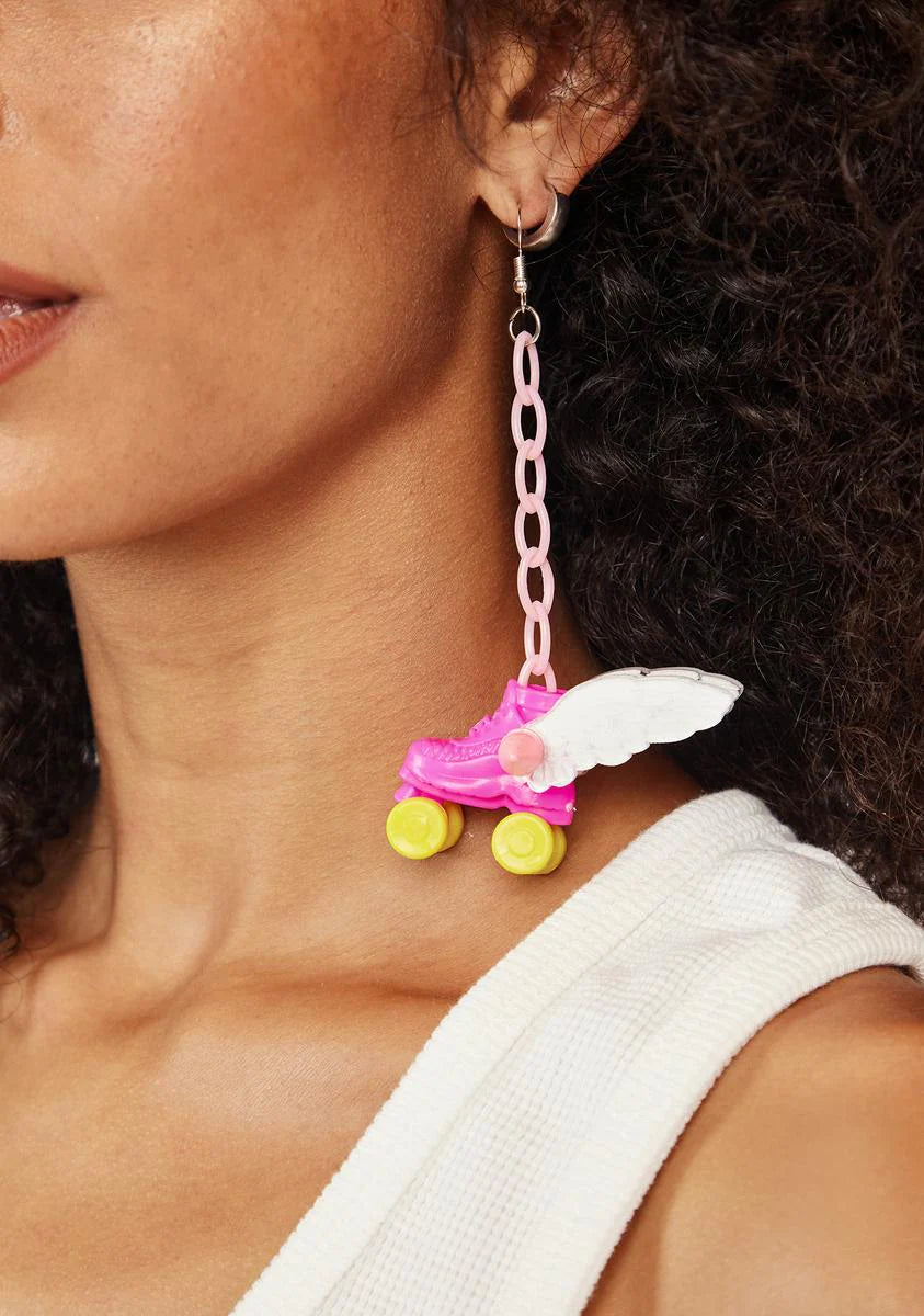 Fallen Angel Roller Skate Earrings