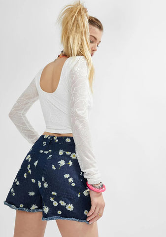 Hold The Phone Mesh Bustier Top