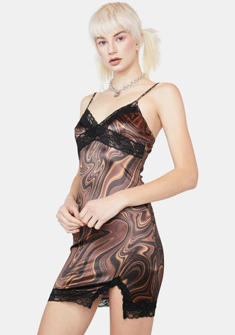 Little Pick Me Up Satin Mini Dress