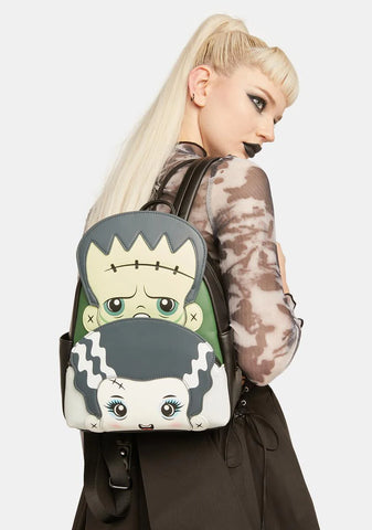 Universal Monsters Frankie And Bride Cosplay Backpack