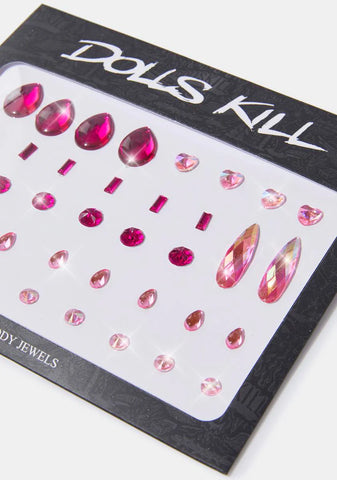 Candy Factory Dark Pink Body Gems