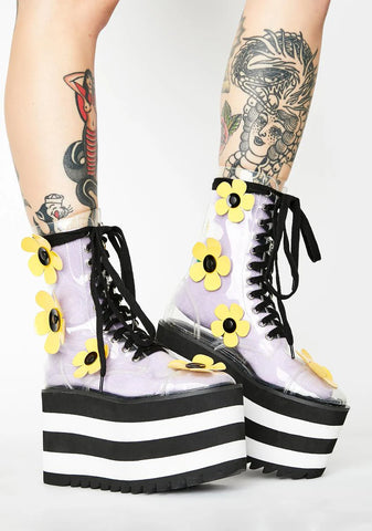 Wildflower Wonderland Clear Boots