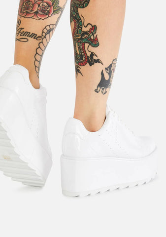 Eraser Lala Patent Platform Sneakers