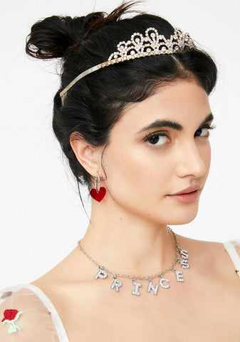 Where's My Crown Rhinestone Necklace