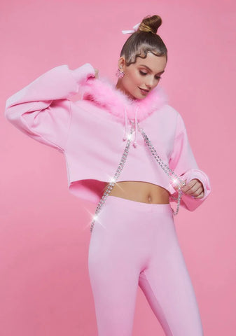 Blinged N' Babied Rhinestone Hoodie