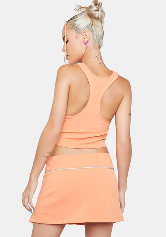 Apricot Across The Club Skirt Set