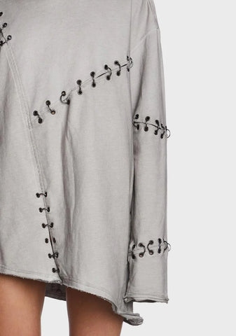 Modulation Unisex Ecru Pierced O-Ring Tee