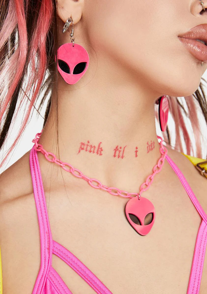 Up In Space Alien Earrings Set