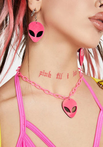 Up In Space Alien Earrings Set